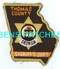 GEORGIA,A,THOMAS COUNTY SHERIFF 4 STATE SHAPED